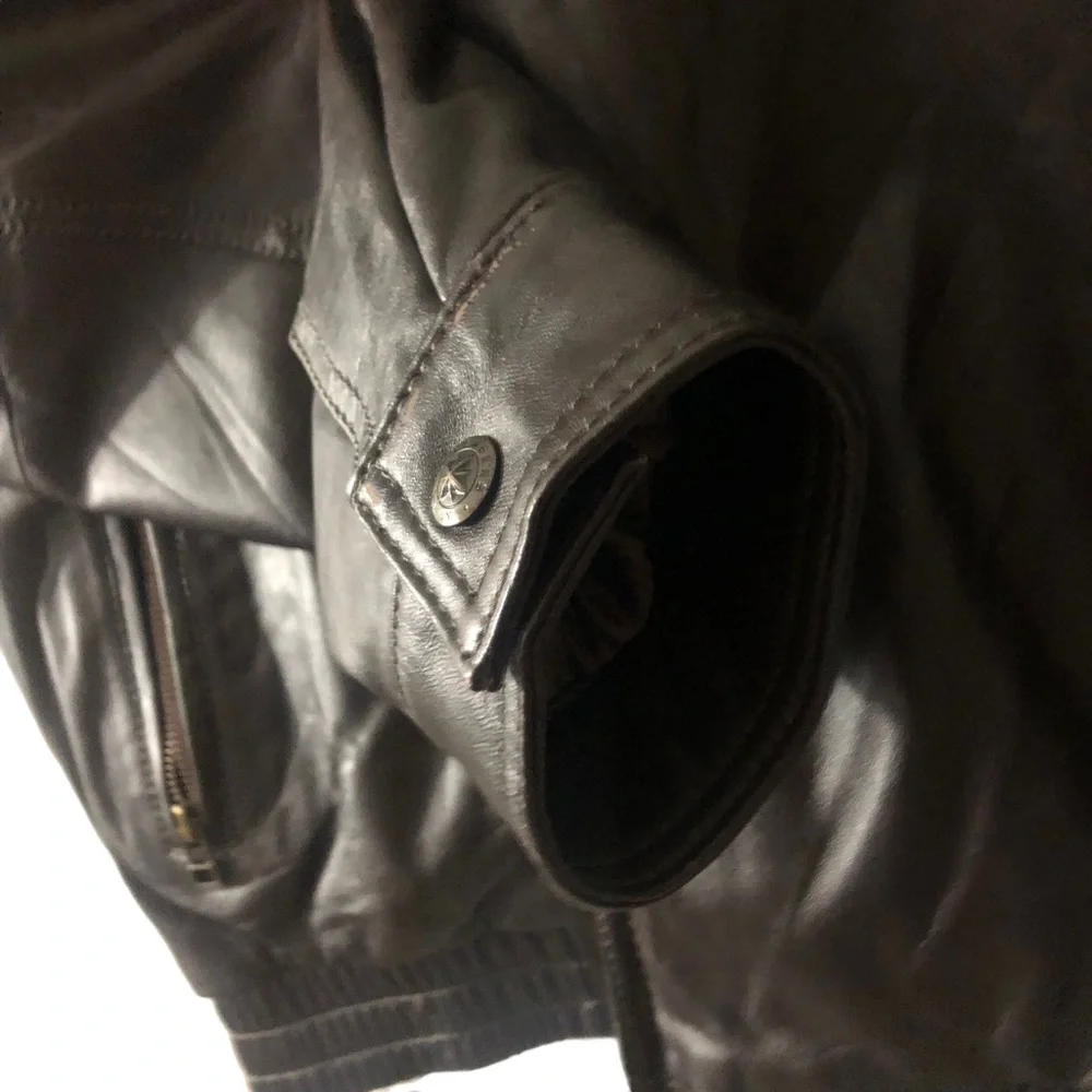Danier Leather Medium - Brown Aviator Bomber Jacket Men’s Size Medium - Picture 6 of 8